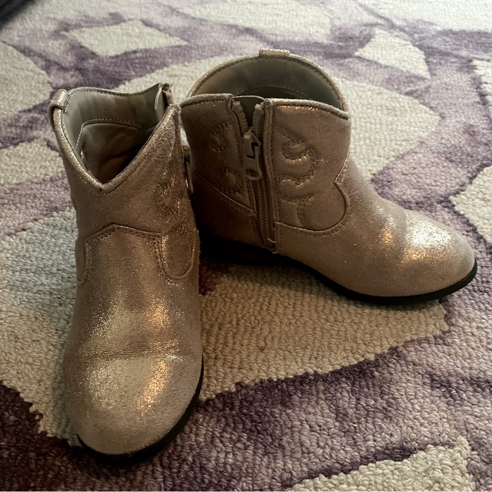 Girls Gold Boots